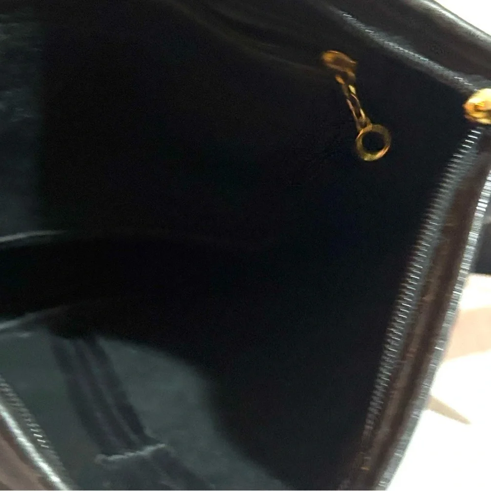 Coach vintage black leather crossbody handbag